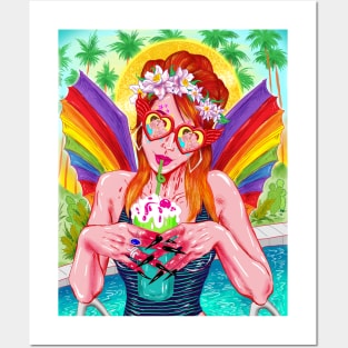 Rainbow Persephone Posters and Art